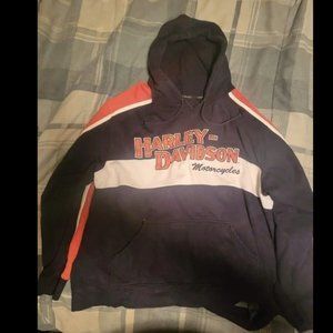 FALL RIDING! Harley Davidson Men's Prestige Hoodie Black/Orange
